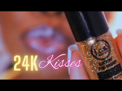 Asmr + Glitter Lip + Tapping + Sticky sounds