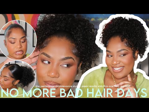 Best Sleek Ponytail Drawstring Method | NO BAD HAIR DAYS AFTER THIS! curlsqueenhair