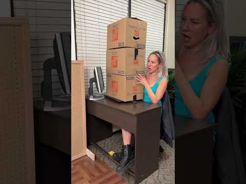 She received a huge package #shorts #funny #office #work #boxes