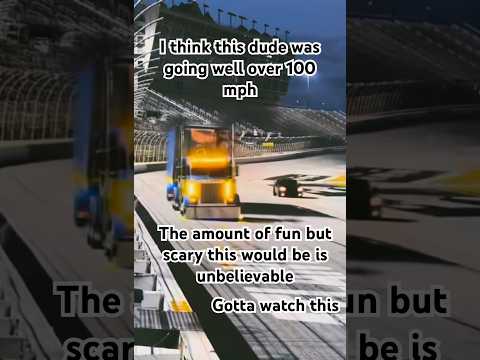 Imagine going flat out in a tractor trailer on a race track and how much fun it would be