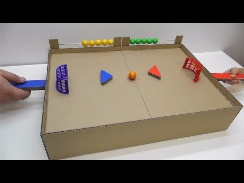How to make a hockey with the ball with magnets Desktop Game from Cardboard