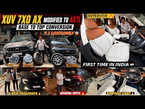 NEW XUV 7XO BASE AX MODIFIED TO AX7L TOP MODEL ✅ MAHINDRA GENUINE PARTS ✅WORKING WIPER ✅ ₹1 LAKH✅