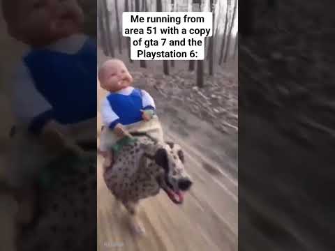 Me Running From Area 51 With A Copy of Gta 7 and The Playstation 6 😂 #shorts #fun_raptor #cheetah