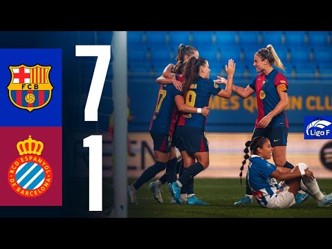 LIGA F | FC BARCELONA 7 vs 1 RCD ESPANYOL 🔵🔴