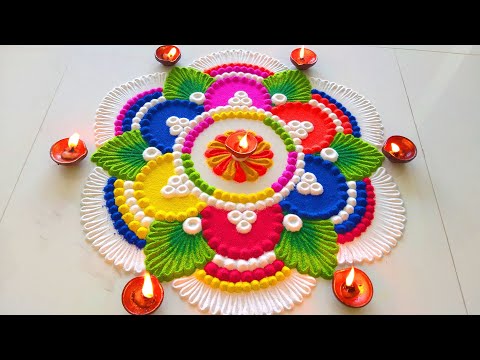 Beautiful New Diwali Rangoli Designs Tricks For Diwali | इस दिवाली पर बनाये/Latest Rangoli Designs -