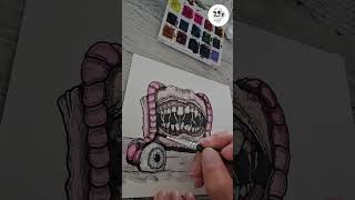 The HISTORY of DENTURES in the 1800s: It's DISTURBING! #horrorartist #shorts #creepyfacts