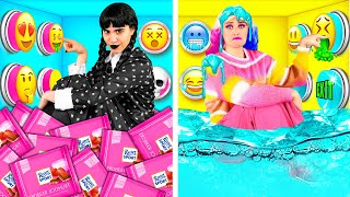 1000 Mystery Buttons Challenge Only 1 Lets You Escape with Wednesday by Fun Challenge
