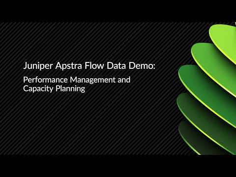 Juniper Apstra Demo: Flow Data for Performance management and Capacity Planning