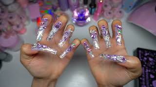 NEW Enail Couture 123go CURVE Nails + $250 Giveaway | Lazy Girl Method Glitter Bling Acrylic DIY Set