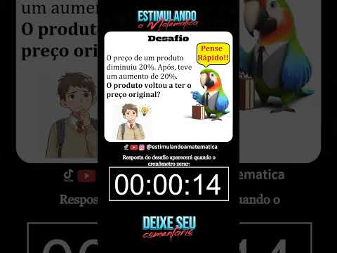 🔴 Desafio Matemático 1min para resolver - Resposta no final do vídeo