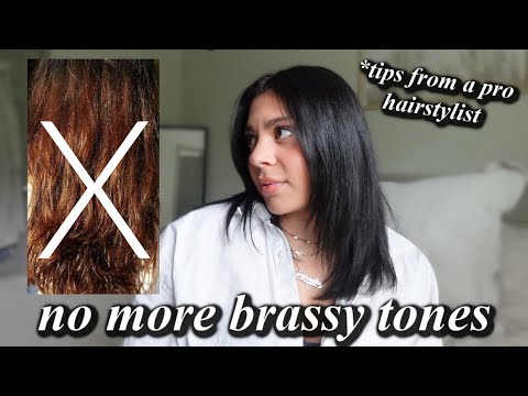How to remove brassy red tones from brunette hair at home // Pro hairstylist tips