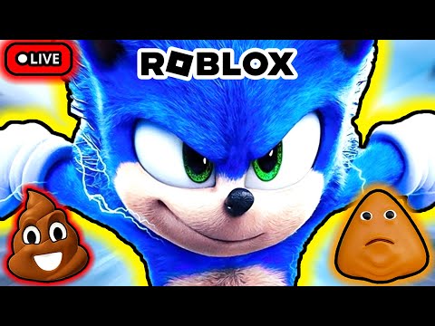 POU JUGANDO ROBLOX CON SUSCRIPTORES EN VIVO 🔴 Juegos y Gameplays Hablaremos de Sonic la Pelicula