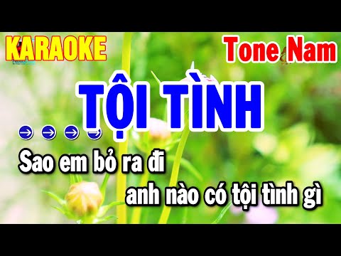 Karaoke Tội Tình Tone Nam Nhạc Sống 2025 Dễ Hát | Thanh Hải