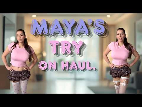 Maya White Stockings Try-On Haul 🤍 | Heart Print & Classic Styles