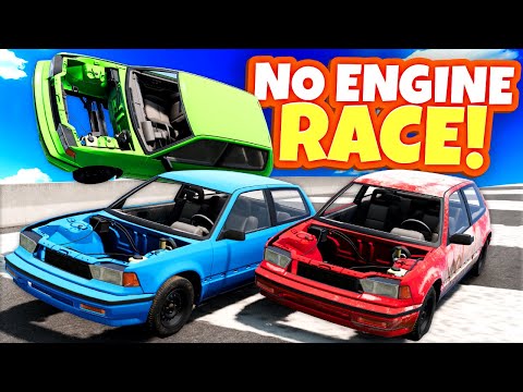 No Engine Soapbox Race on the Most DANGEROUS Track in BeamNG Drive Mod!