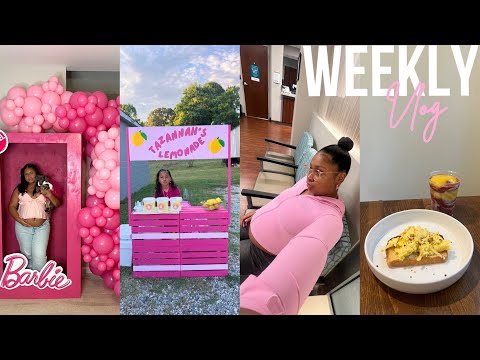 WEEKLY VLOG | Pregnancy Update + Tazannah’s DIY Lemonade Stand + Barbie Pawty Decor+Gymnastics Class