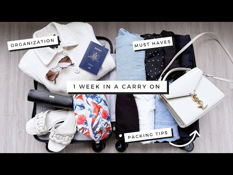 Pack with me | 1 week in a carry on - Travel packing organization for summer vacation