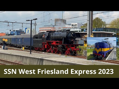 SSN West Friesland Express 2023! Met stoom loc 23 023 en classic E-loc 1251