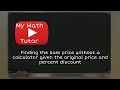Calculating Percentages and Discounts
