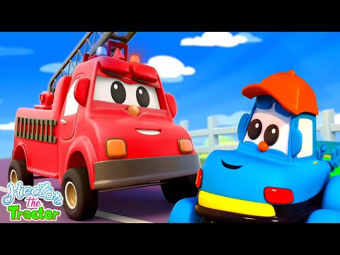 Wheels on the Fire Truck Song + More Hector the Tractor Best Nursery Rhymes for Children
