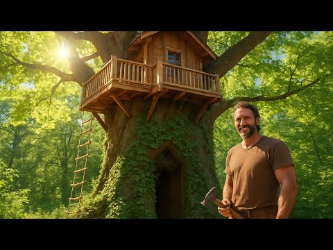 I Spent 200 Days Building a Hidden Treehouse in a Massive Tree