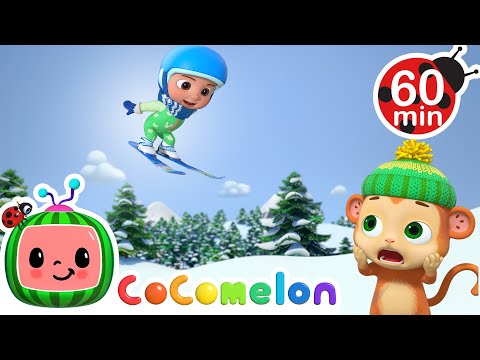 JJ Hits the Slopes! | CoComelon Animal Time | Animal Nursery Rhymes
