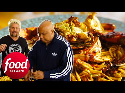 Guy Makes Garlic Chilli Crab For The Holidays With Rev Run | Guy's Big Bite