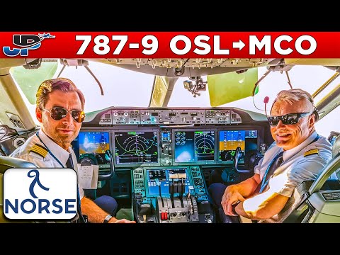 Norse Atlantic Boeing 787-9 Cockpit Oslo🇳🇴 to Orlando🇺🇸