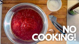 Make the BEST Pizza Sauce in TWO Minutes (Only 4 Ingredients!)