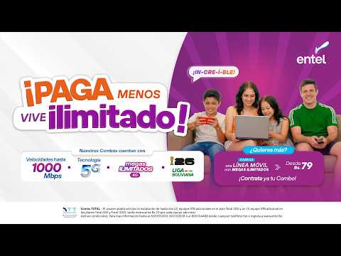 Paga menos, vive ilimitado con los nuevos Combos Entel 🌐📱📺