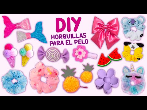 12 IDEAS DE HORQUILLAS Y COLETEROS PARA HACER A MANO: ACCESORIOS PARA EL CABELLO HECHOS A MANO