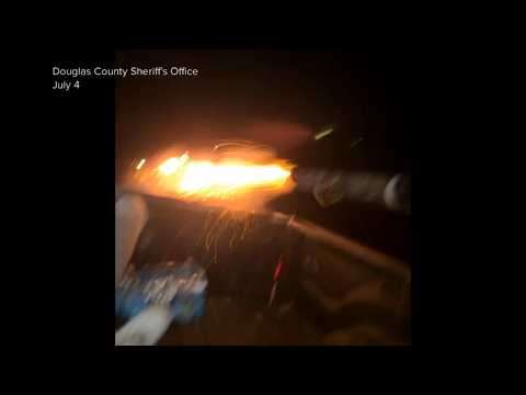 New video <strong>shows</strong> <strong>man</strong> shooting off fireworks that sparked deadly Washington wildfire