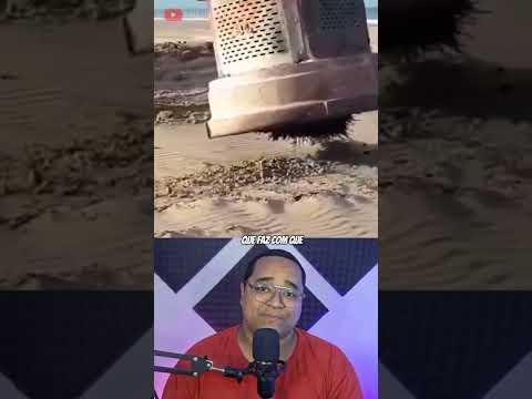 Usaram um imã para limpar a praia #shorts #youtubeshorts #shots #curiosidades #física