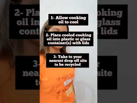 How to recycle your used cooking oil?