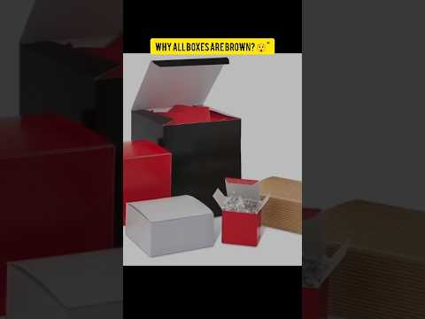 Ever Wondered Why All Boxes Are Brown? 😲"#trending #shorts