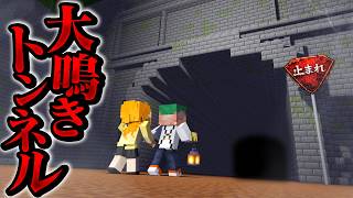 入ると超怖いことが起きる！恐怖の大鳴きトンネルを調査してみた結果...？💀『都市伝説』【まいくら・マインクラフト】よろずや🍭