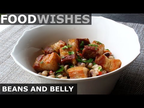 "Beans and Belly" - Roast Pork Belly on Black-Eyed Peas Salad - Food Wishes