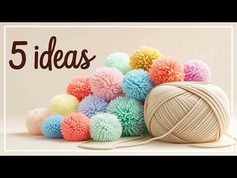 5 Cute Pom Pom Yarn Animals to Make This Summer ❤ Easy DIY Craft Ideas