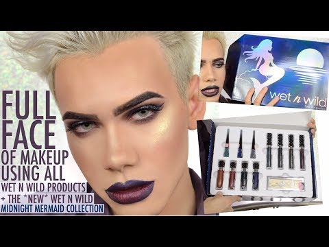 FULL FACE USING ALL WET N WILD PRODUCTS + USING "NEW" WET N WILD MIDNIGHT MERMAID COLLECTION