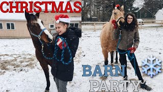 VLOG | Barn Christmas Party + Ride