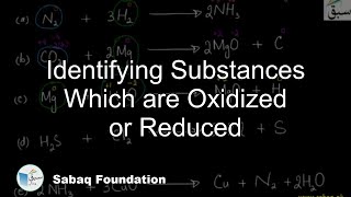 Identifying Substances Which are Oxidized or Reduced