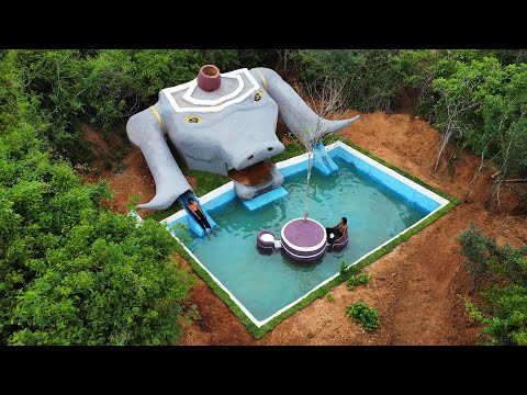 Build the most underground swimming pool and update colors mud house