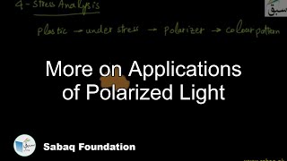 More on Applications of Polarized Light