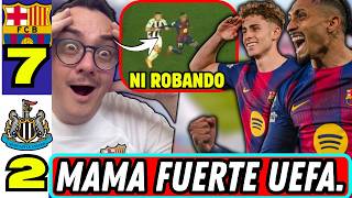 ¡BRUTAL! El BARÇA detroza al NEWCASTLE EN CHAMPIONS, a pesar del intenro de ROBO DELA UEFA.