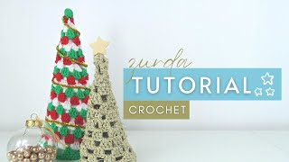 ✨GRANNY Square Christmas TREE 🎄| 🤚🏻ZURDA | ÁRBOL DE NAVIDAD Granny Square 3D | CHIC DIY #crochet