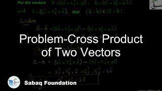 Problem-Cross Product of Two Vectors