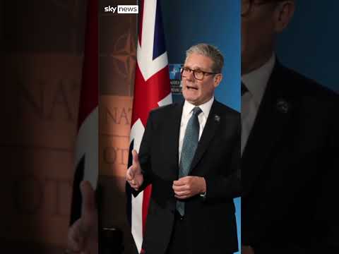 PM Keir Starmer shakes hands with Biden at NATO summit