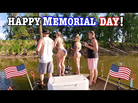 Bowfishing the Big River in the Midwest for Memorial Day!!! (MERCAAA!!) 🇺🇸