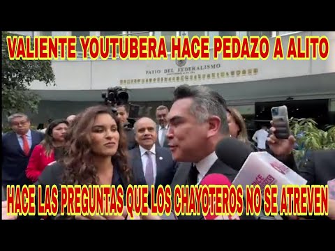 Valiente youtuber Ale Salazar deja en ridículo a Alito Moreno frente a chayoteros en el senado