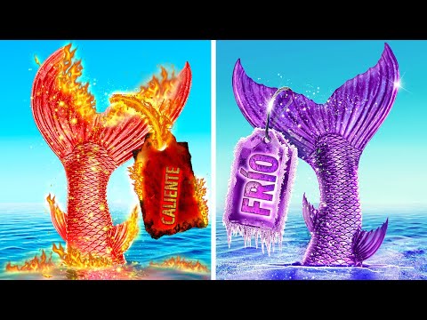 ¡CALOR vs FRÍO! ¡Sirenas construyen CUARTOS SECRETOS para sus seres queridos! ¿Quién ganará? 🔥❄️✨